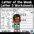 Alphabet Letter of the Week Worksheets for Early Readers - Letter D