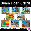 Alphabet Flash Cards for Early Readers - Country of Benin