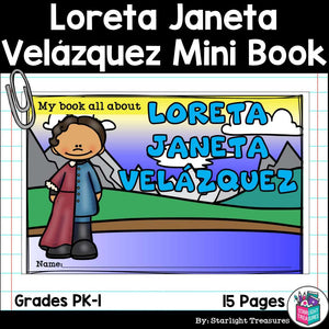 Loreta Janeta Velázquez Mini Book for Early Readers: Hispanic Heritage Month