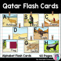 Alphabet Flash Cards for Early Readers - Country of Qatar