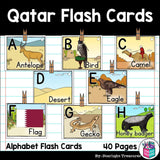 Alphabet Flash Cards for Early Readers - Country of Qatar