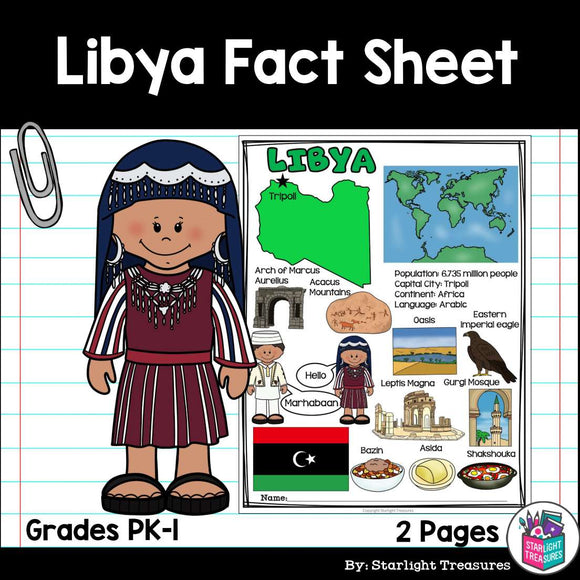 Libya Fact Sheet for Early Readers