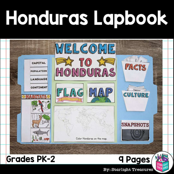 Honduras Lapbook for Early Learners - A Country Study