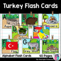 Alphabet Flash Cards for Early Readers - Country of Turkey