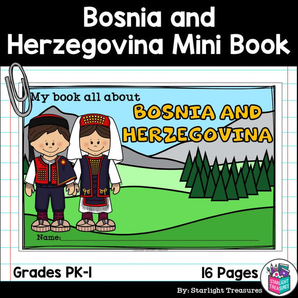 Bosnia and Herzegovina Mini Book for Early Readers - A Country Study