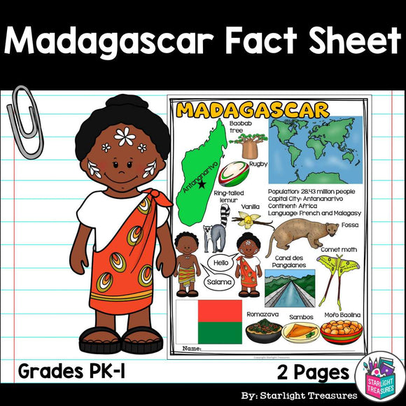 Madagascar Fact Sheet for Early Readers