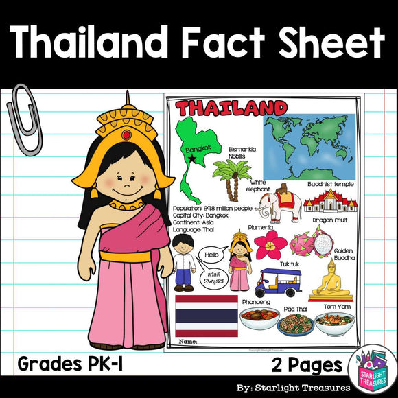 Thailand Fact Sheet for Early Readers