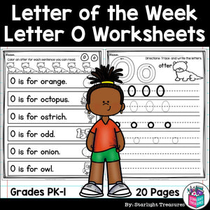 Alphabet Letter of the Week Worksheets for Early Readers - Letter O