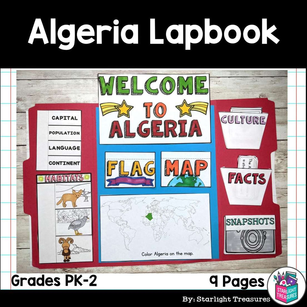 Algeria Lapbook for Early Learners - A Country Study