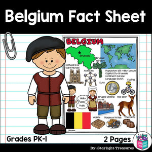 Belgium Fact Sheet for Early Readers