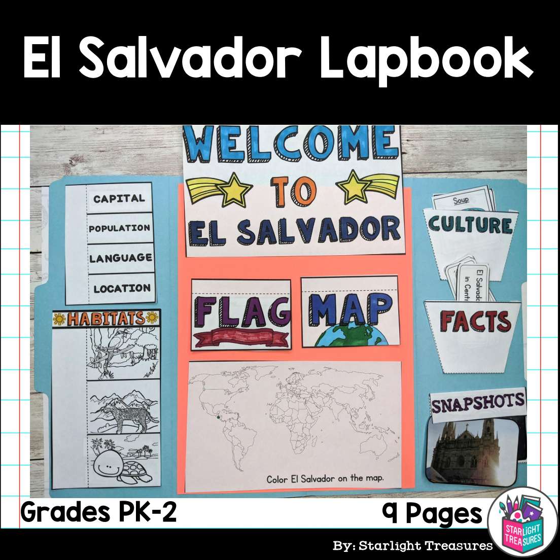 El Salvador Lapbook for Early Learners - A Country Study