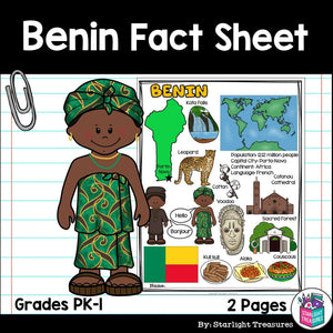 Benin Fact Sheet for Early Readers