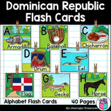 Alphabet Flash Cards for Early Readers - Country of Dominican Republic