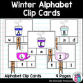 Winter Alphabet Clip Cards for Early Readers - Alphabet Clip Cards FREEBIE