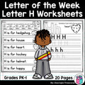 Alphabet Letter of the Week Worksheets for Early Readers - Letter H