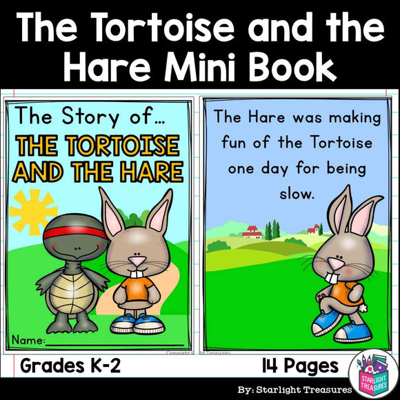 The Tortoise and the Hare Mini Book for Early Readers - Aesop's Fables