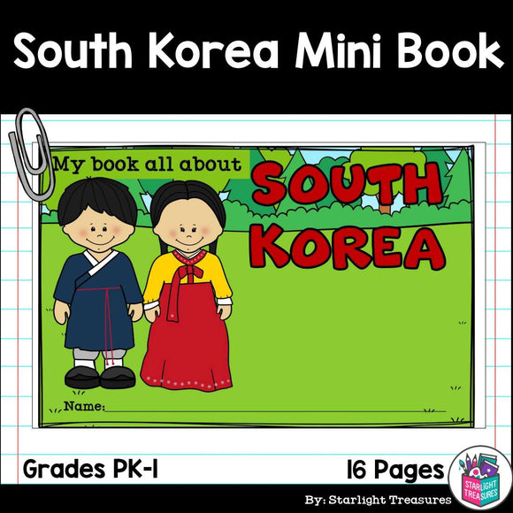 South Korea Mini Book for Early Readers - A Country Study