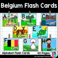 Alphabet Flash Cards for Early Readers - Country of Belgium