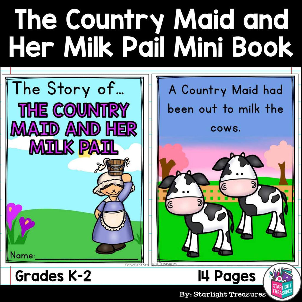 The Country Maid and Her Milk Pail Mini Book for Early Readers - Aesop's Fables