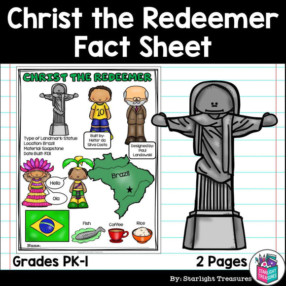 Christ the Redeemer Fact Sheet for Early Readers - World Landmarks