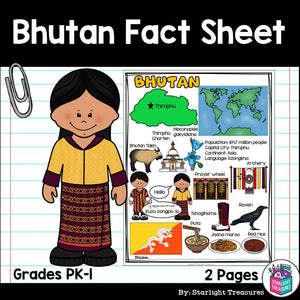 Bhutan Fact Sheet for Early Readers