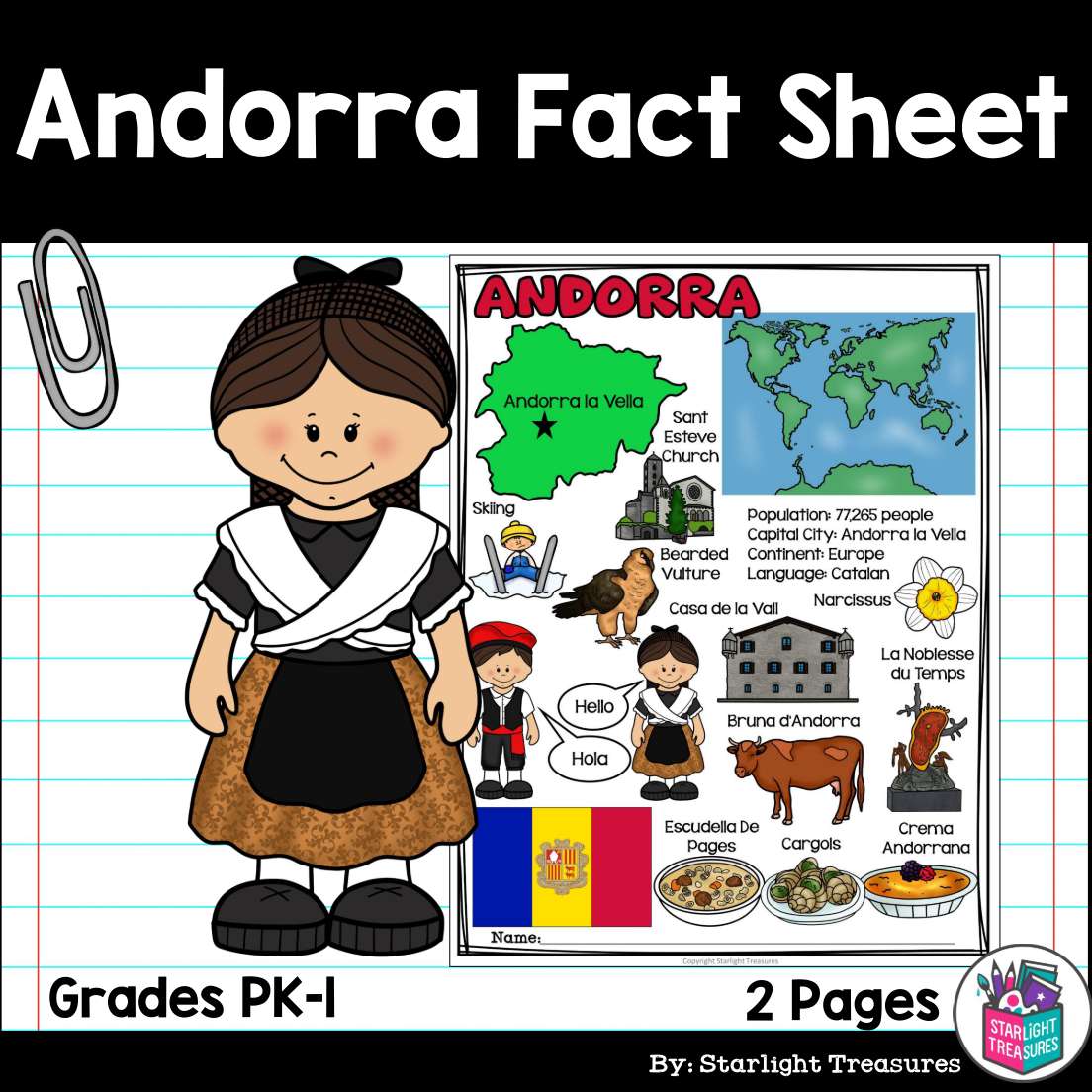 Andorra Fact Sheet for Early Readers