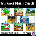 Alphabet Flash Cards for Early Readers - Country of Burundi