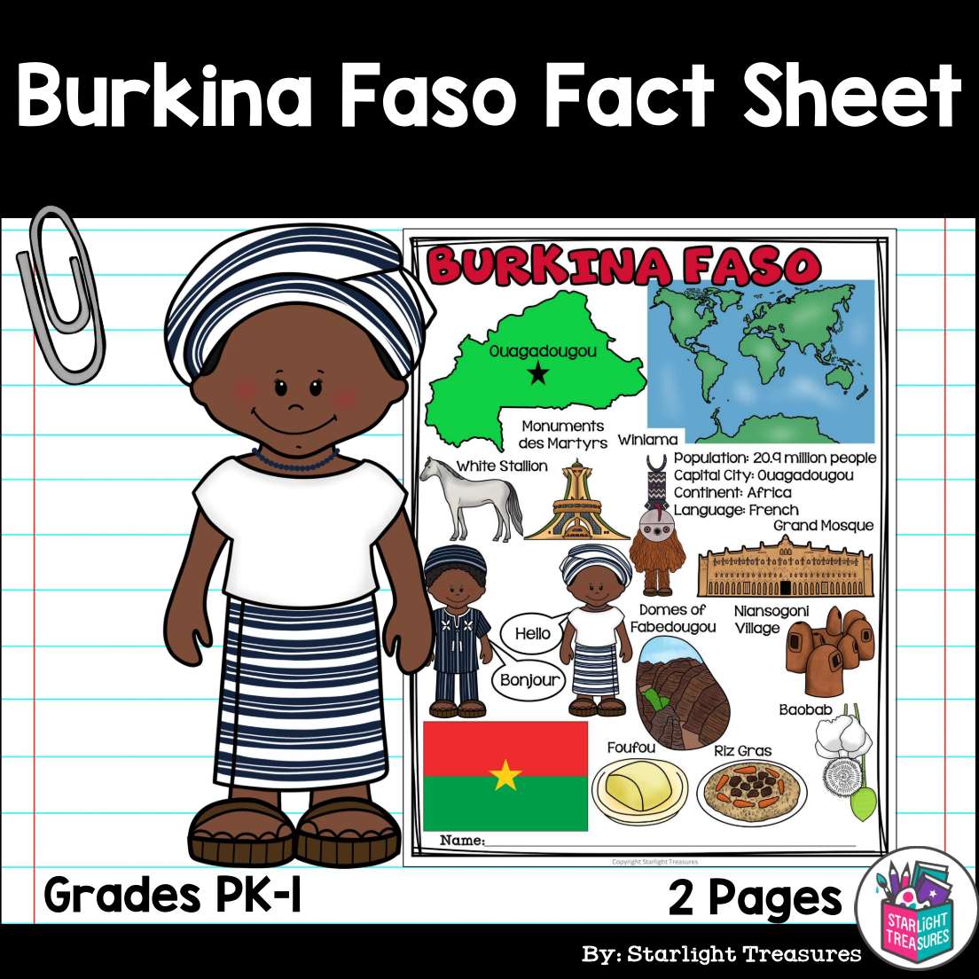 Burkina Faso Fact Sheet for Early Readers