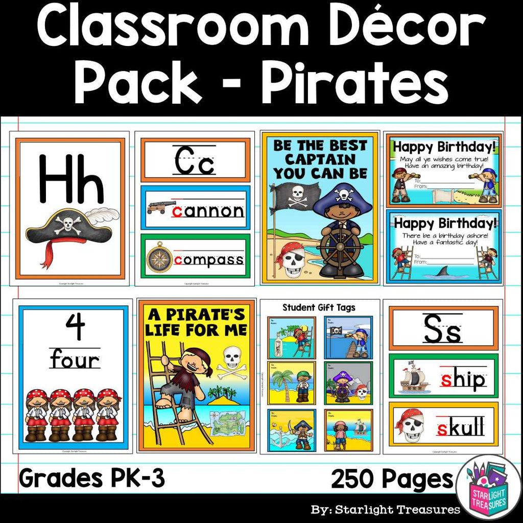 Classroom Decor Pack - Pirates Theme