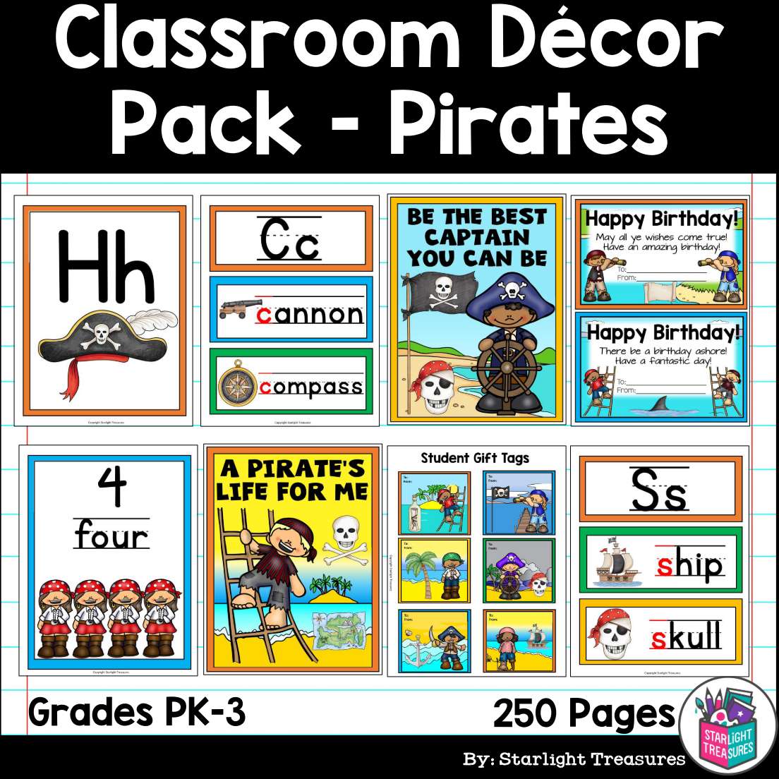 Classroom Decor Pack - Pirates Theme