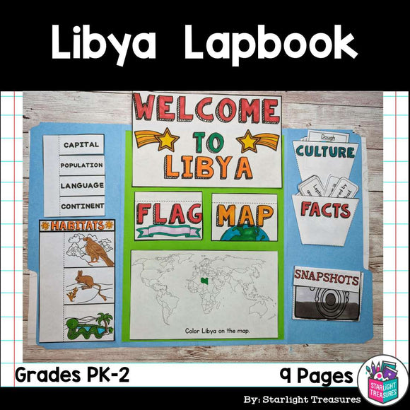 Libya Lapbook for Early Learners - A Country Study