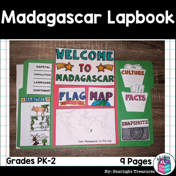 Madagascar Lapbook for Early Learners - A Country Study