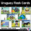 Alphabet Flash Cards for Early Readers - Country of Uruguay