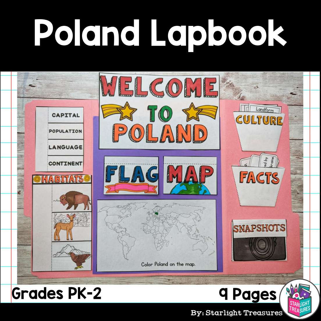 Poland Lapbook for Early Learners - A Country Study