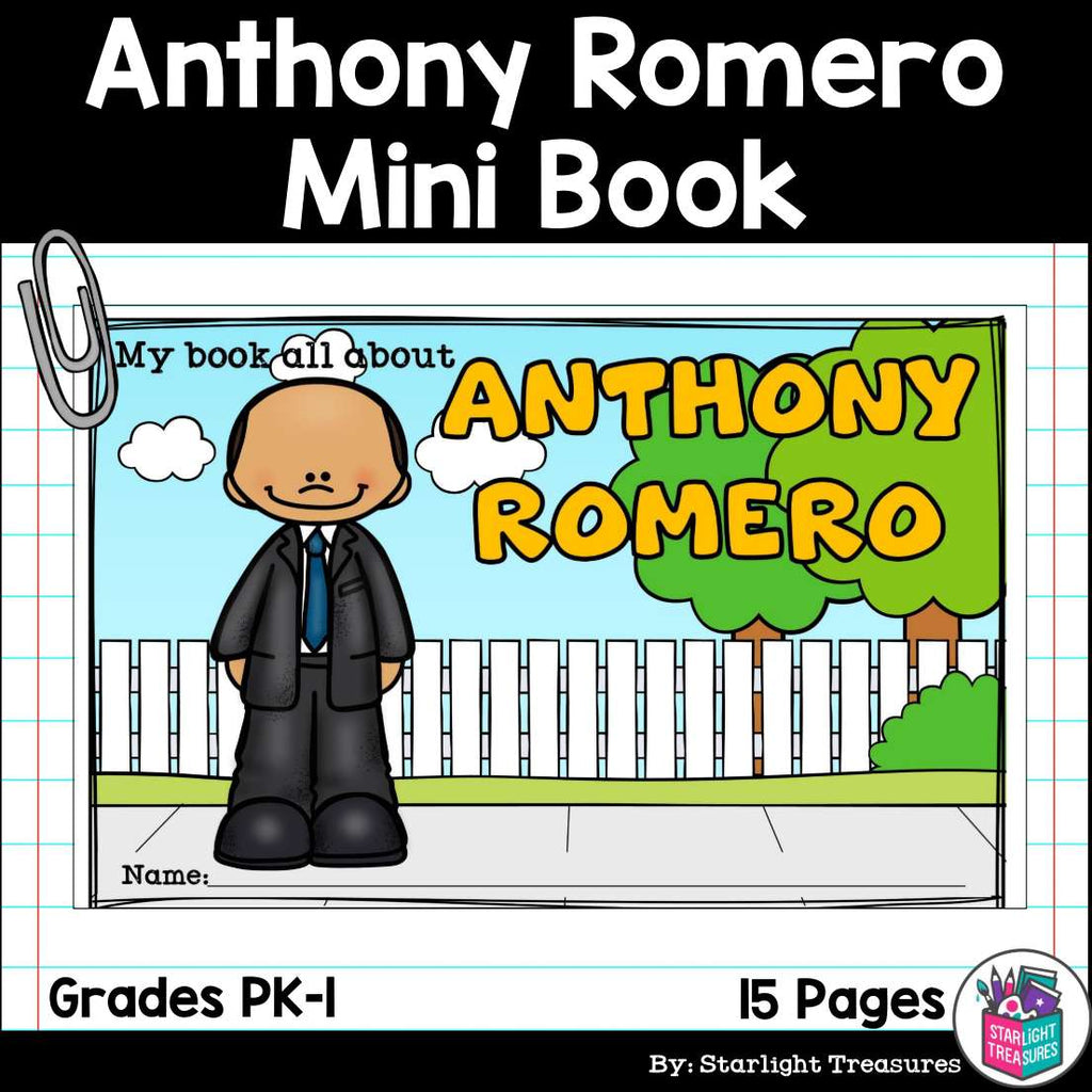 Anthony Romero Mini Book for Early Readers: Hispanic Heritage Month