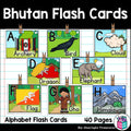 Alphabet Flash Cards for Early Readers - Country of Bhutan