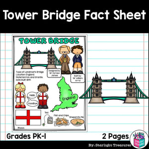 Tower Bridge Fact Sheet for Early Readers - World Landmarks
