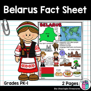 Belarus Fact Sheet for Early Readers