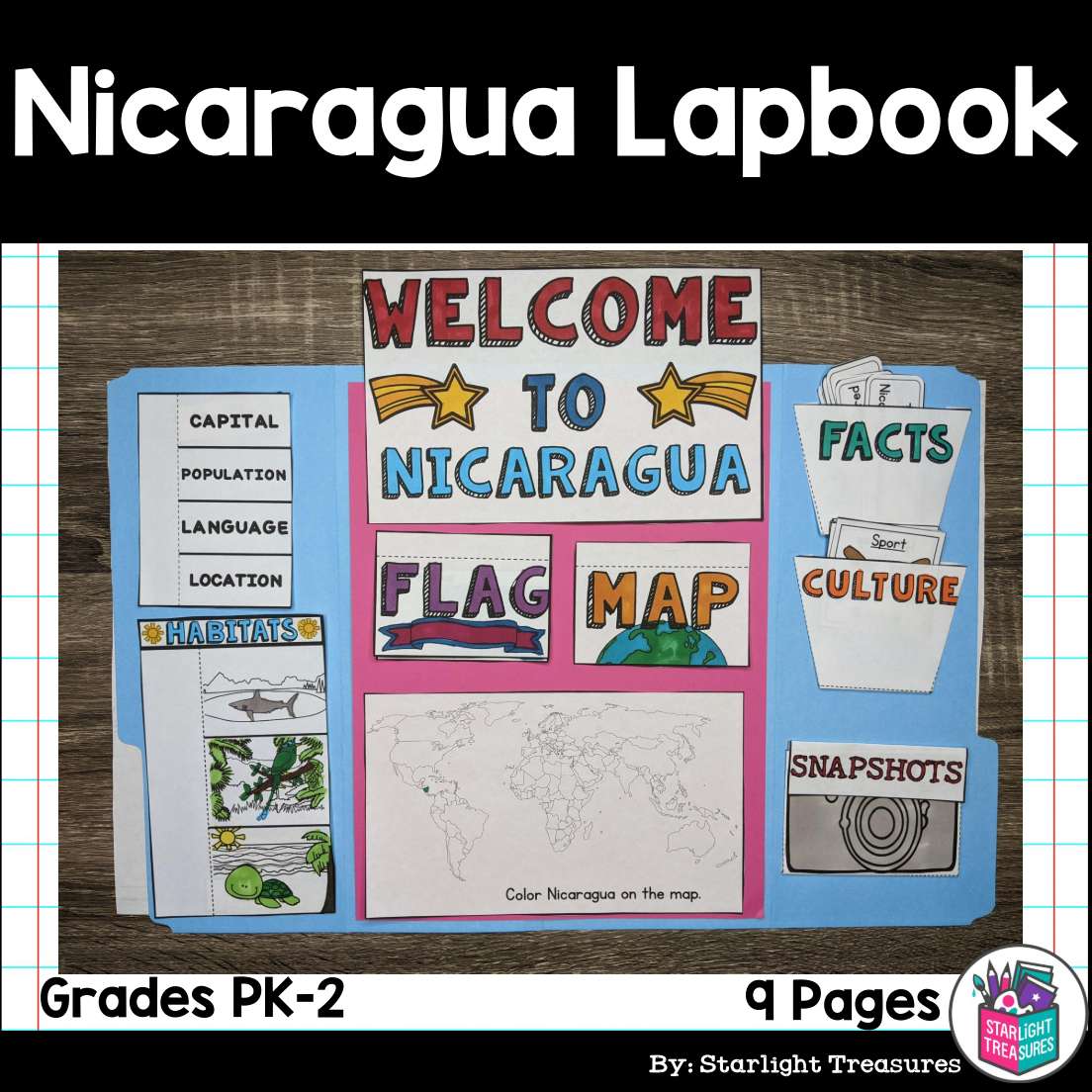 Nicaragua Lapbook for Early Learners - A Country Study