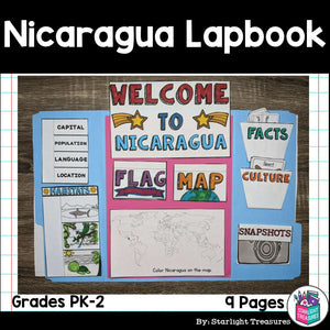Nicaragua Lapbook for Early Learners - A Country Study