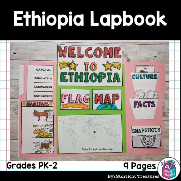 Ethiopia Lapbook for Early Learners - A Country Study