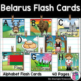 Alphabet Flash Cards for Early Readers - Country of Belarus