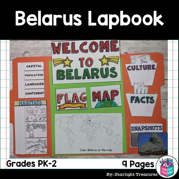 Belarus Lapbook for Early Learners - A Country Study