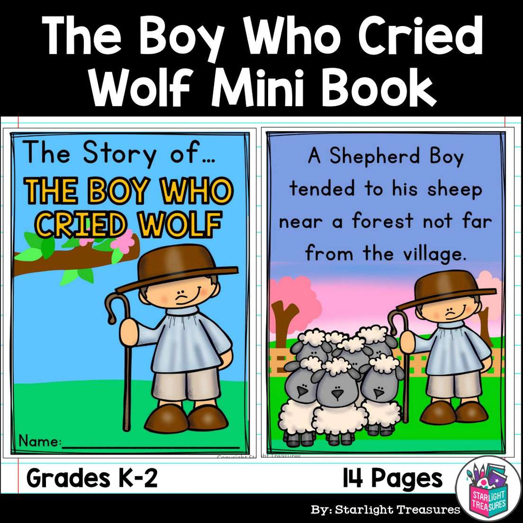The Boy Who Cried Wolf Mini Book for Early Readers - Aesop's Fables