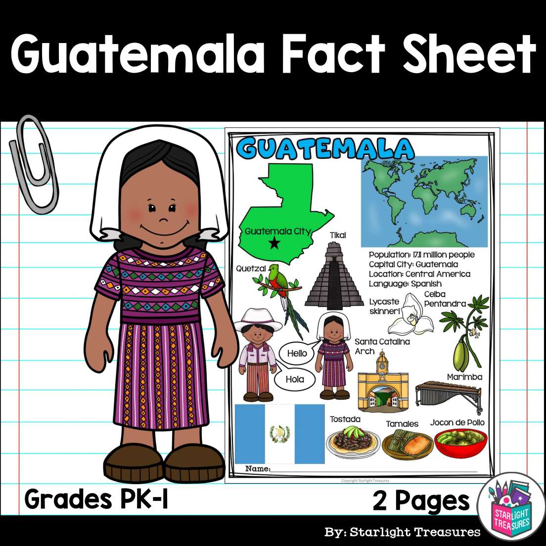 Guatemala Fact Sheet for Early Readers