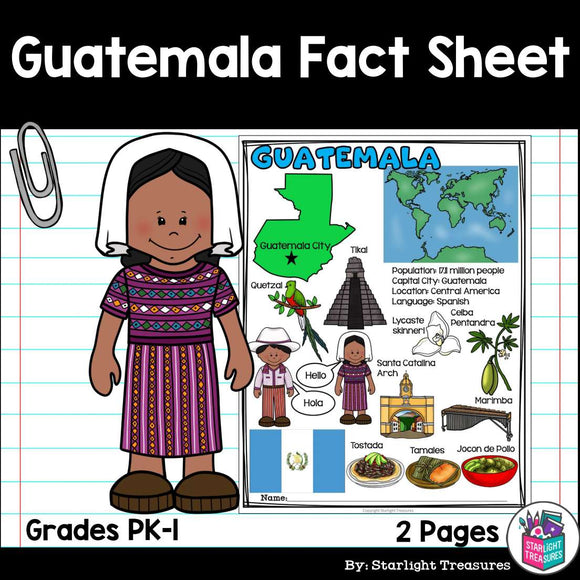 Guatemala Fact Sheet for Early Readers
