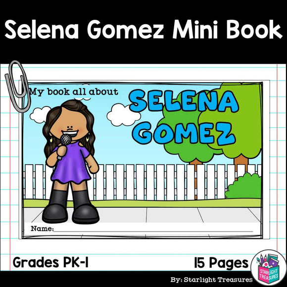 Selena Gomez Mini Book for Early Readers: Hispanic Heritage Month