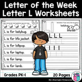 Alphabet Letter of the Week Worksheets for Early Readers - Letter L