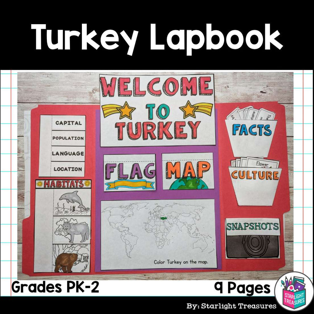 Turkey Lapbook for Early Learners - A Country Study