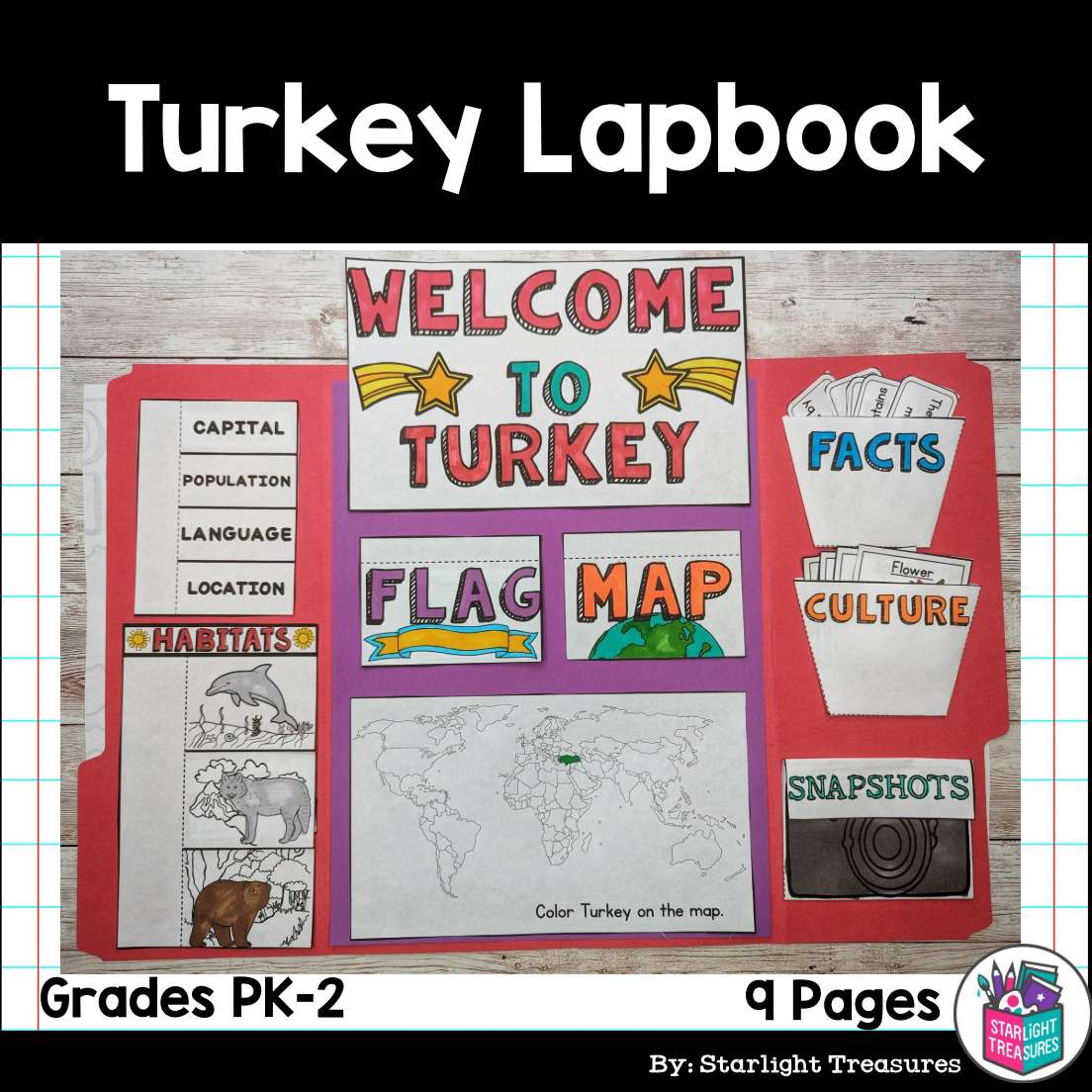 Turkey Lapbook for Early Learners - A Country Study
